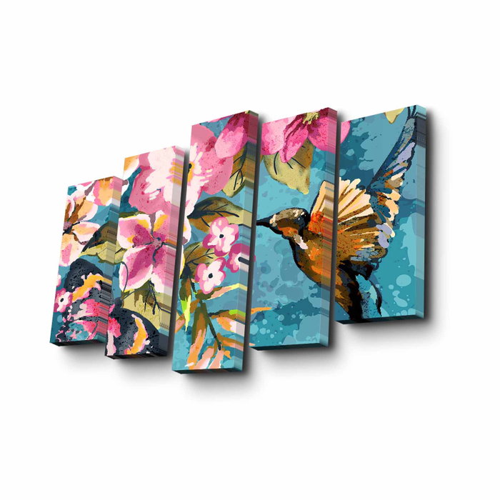 Wallity Cuadro Decorativo en Lienzo de 5 Piezas Multicolor Wallity Cuadro Decorativo en Lienzo de 5 Piezas Multicolor